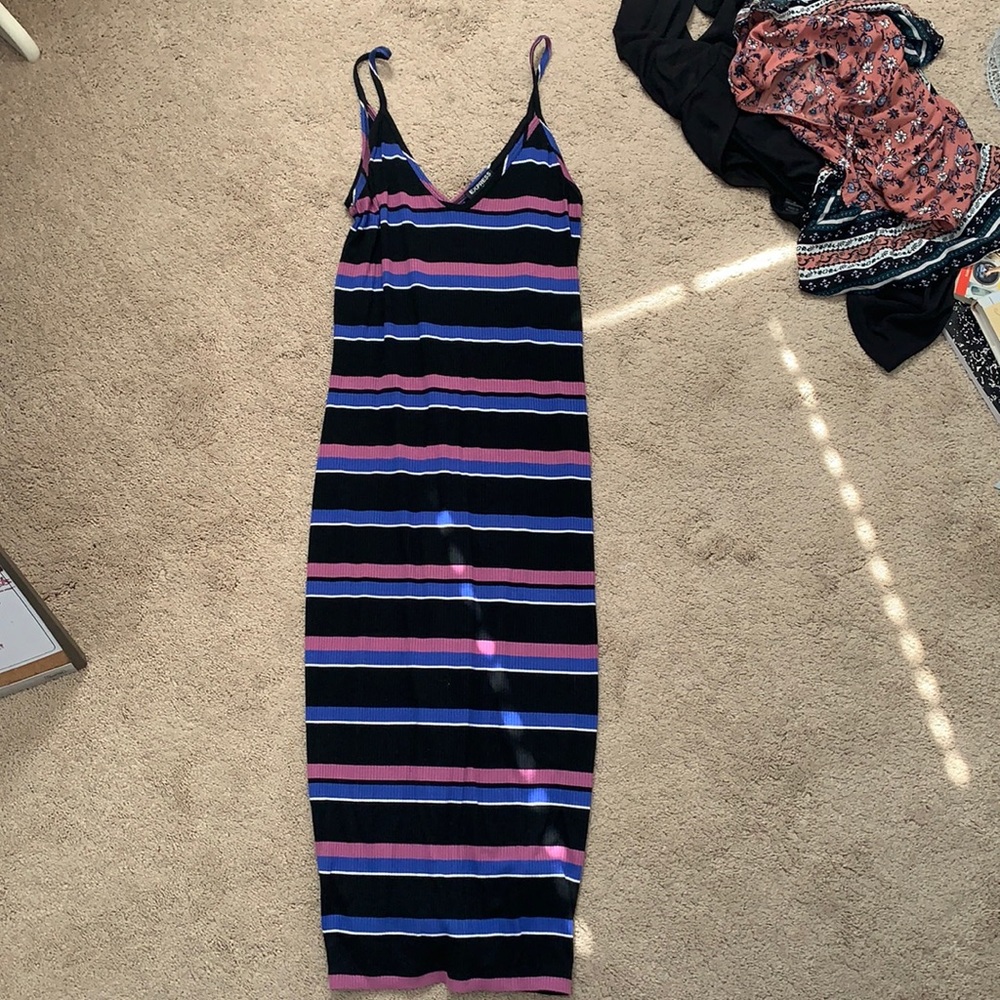 Express striped bodycon dress
